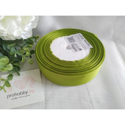 Лента репсовая 25 мм, цвет фисташковый